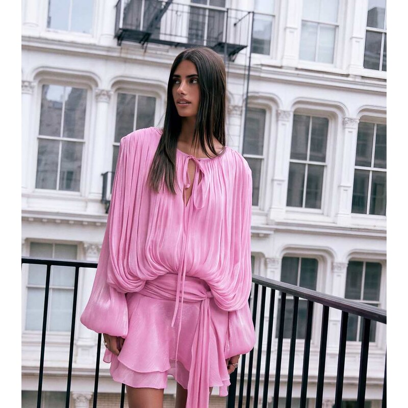 Lioness exclusive Elements high sheen chiffon drape detail