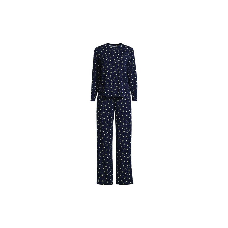 Cooling Pyjama Set, Women, size: L, petite, Blue, by Lands End