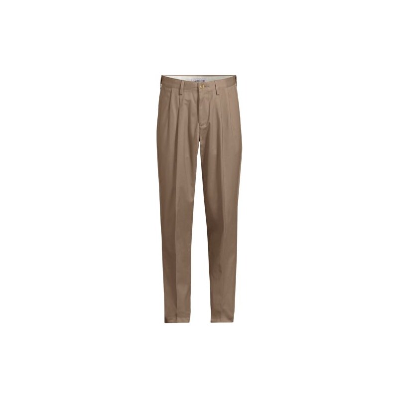 Pleated Non-iron Chinos, Comfort Waist, Traditional Fit, Men,