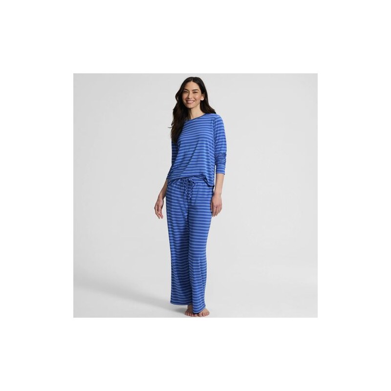 Cooling Pyjama Set, Women, size: L, petite, Blue, by Lands End
