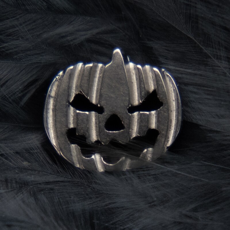 CryptoEshop Titanová koncovka ve tvaru halloween dýně Jack’O