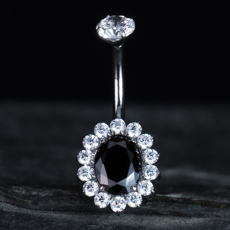 CryptoEshop Titanový piercing do pupíku Bonny s vnitřním závitem