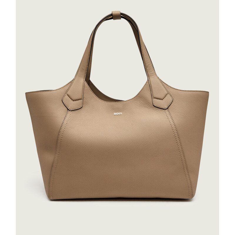 BOSS BLACK Kožená kabelka shopper Lenah