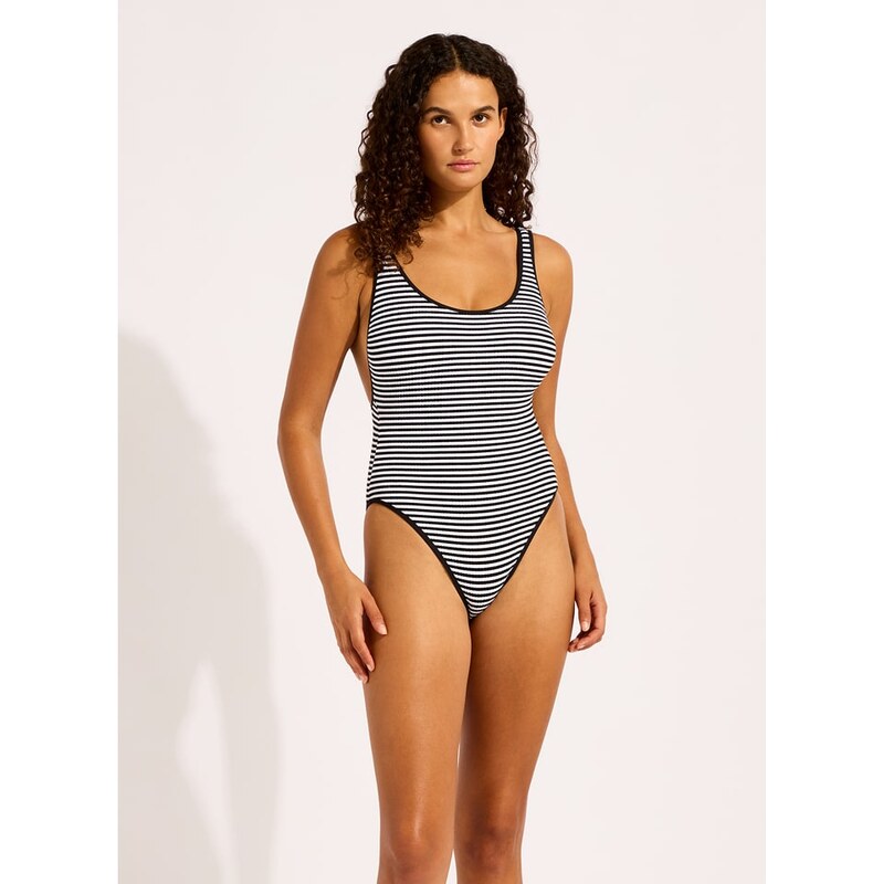 Plavky Seafolly Schwarz/ Weiß 8059345