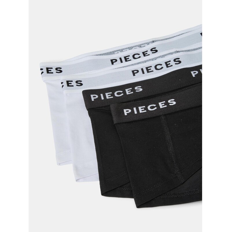 Kalhotky Pieces Black/White 150662