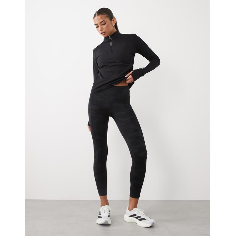 Sweaty Betty Power 7/8 piping workout leggings in black camo