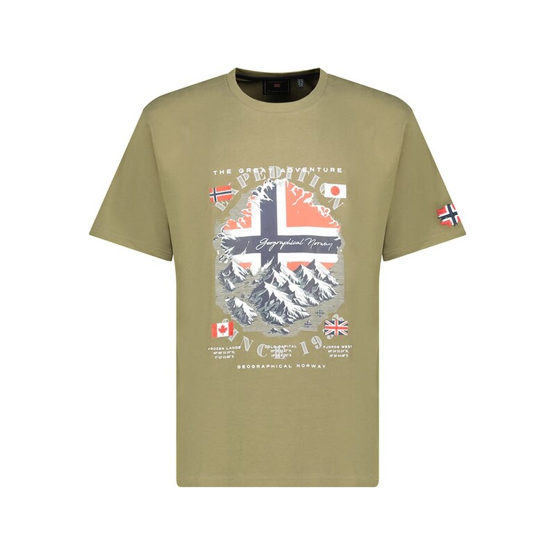 Tričko Geographical Norway Khaki 4266988
