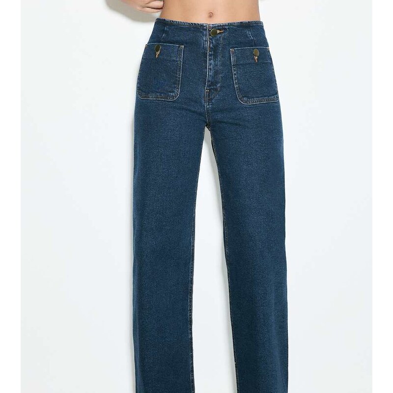 Stradivarius Tall d77 minimalist jeans with pockets in medium