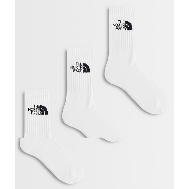 The North Face Everday standard 3 pack crew sock in white