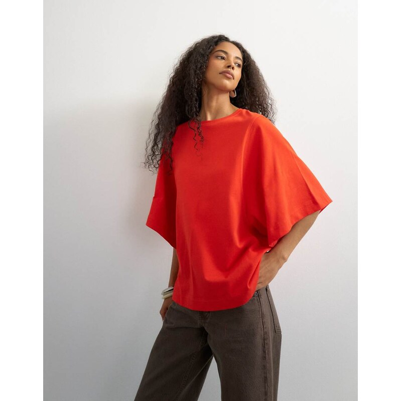 Topshop batwing t-shirt in red