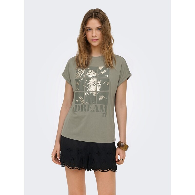 Tričko ONLY Khaki 9885074