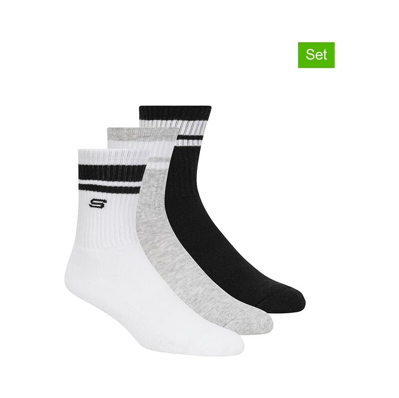 Ponožky Skechers Weiß/ Schwarz/ Grau 5810244