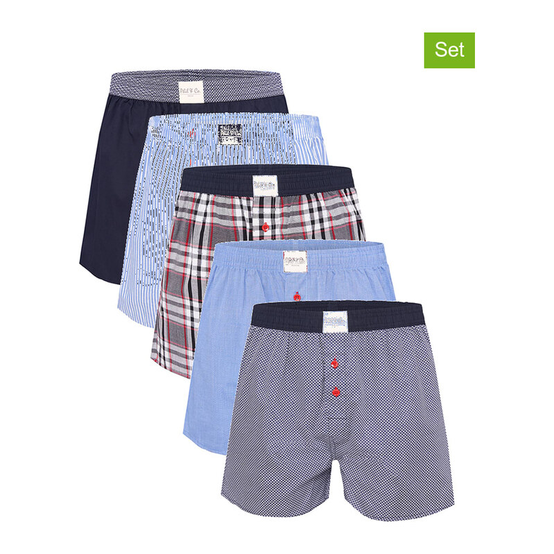Boxerky Phil & Co. Berlin Hellblau/ Dunkelblau/ Grau 7400976