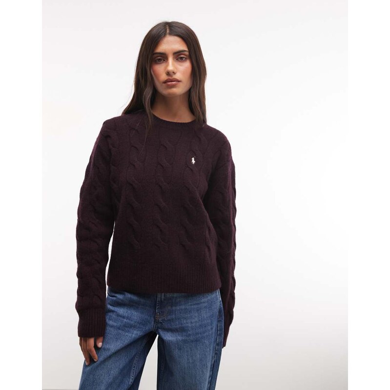 Polo Ralph Lauren icon logo straight fit exploded cable knit