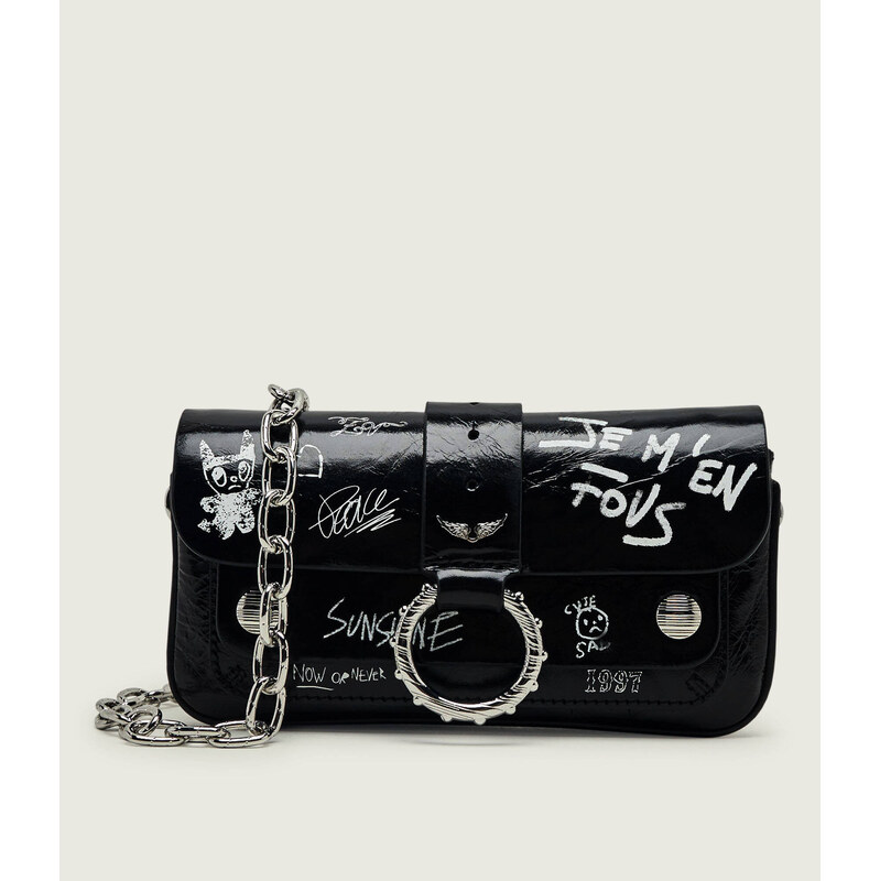 Zadig&Voltaire Kožená crossbody kabelka/ peněženka Kate