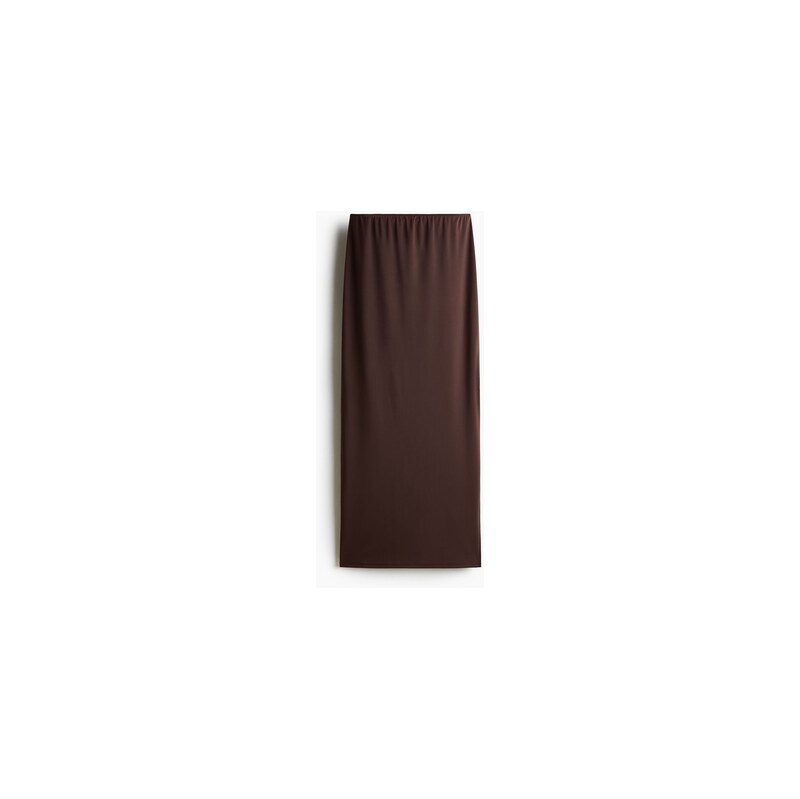 H&M - Dlouhá žerzejová sukně - Tmavě Hnědá