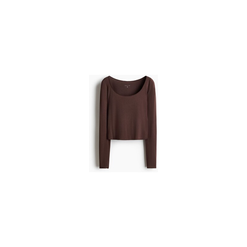 H&M - Sportovní top z modalu - Čokoládová Moka