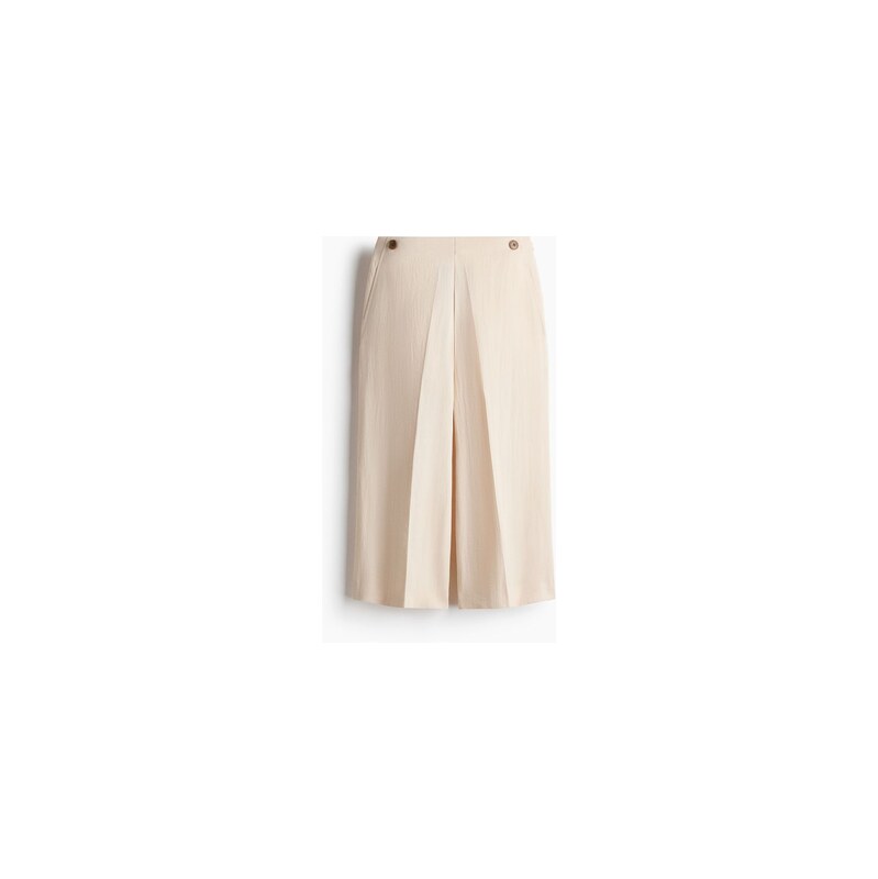H&M - Keprové kulotkys knoflíky - Světle Béžová