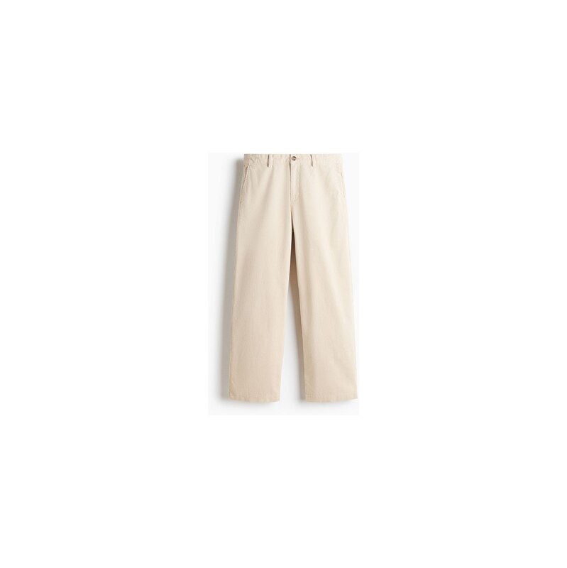 H&M - Manšestrové kalhoty Relaxed Fit - Světle Béžová
