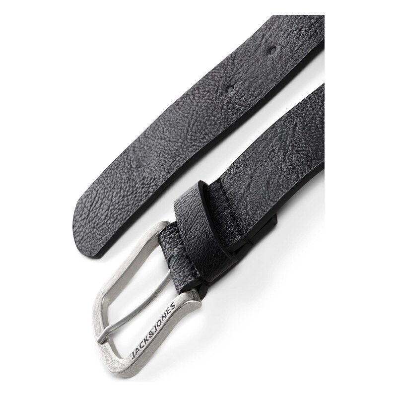 JACK & JONES Opasek Harry černá / stříbrná