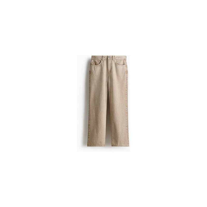 H&M - Relaxed Jeans - Tlumená Béžová