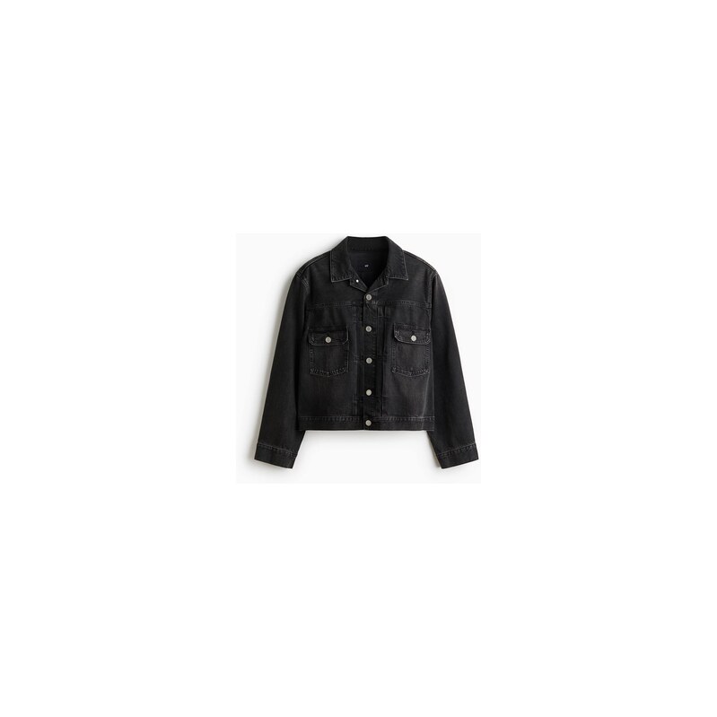 H&M - Džínová bunda trucker - Černý Denim