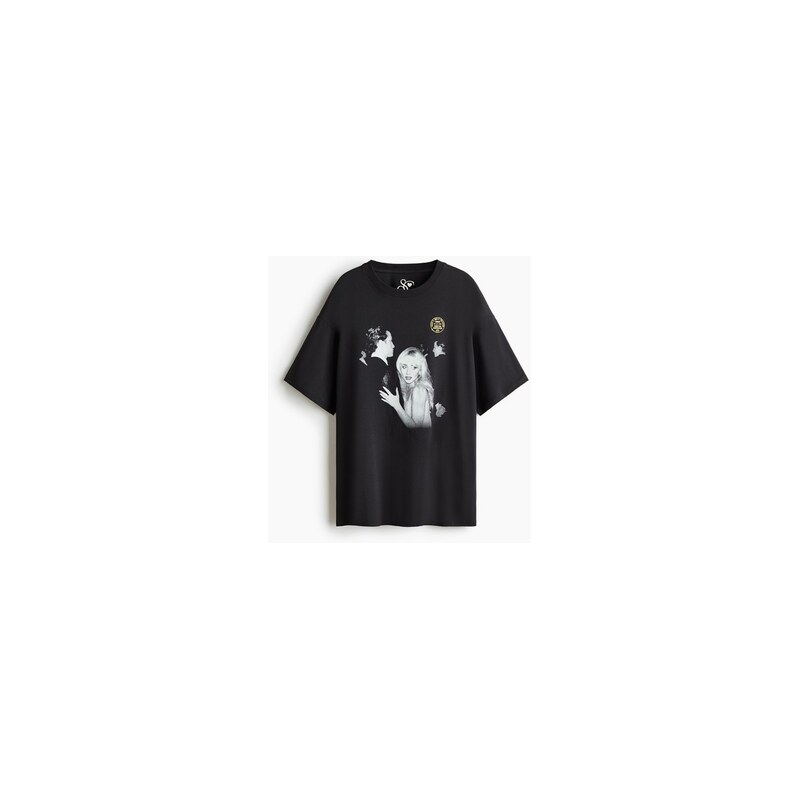 H&M - Oversized tričkos potiskem - Černá/Sabrina Carpenter