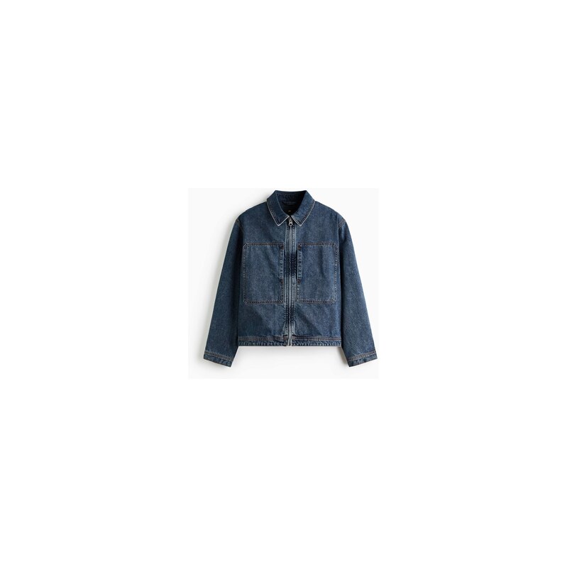H&M - Džínová bunda workwear - Tmavý Denim Blue