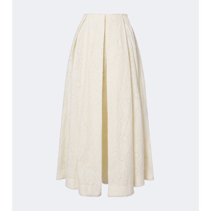 Agua by Agua Bendita Delta broderie anglaise cotton maxi skirt
