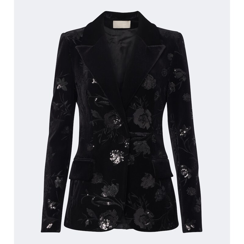 Elie Saab Sequined velvet blazer