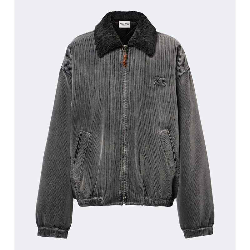 Miu Miu Corduroy cotton bomber jacket