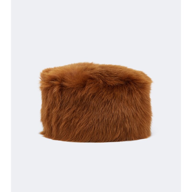 Saint Laurent Shearling klobouk v odstínu světléhnědé