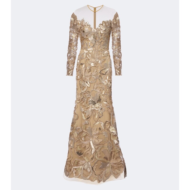 Elie Saab Sequined lace gown