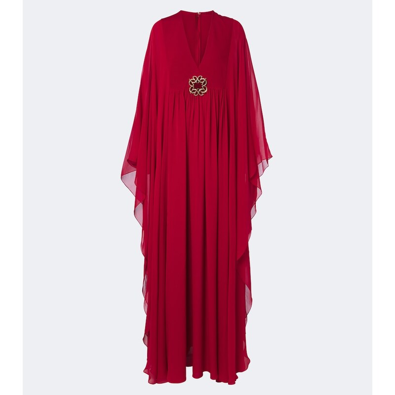 Elie Saab Embellished silk chiffon kaftan