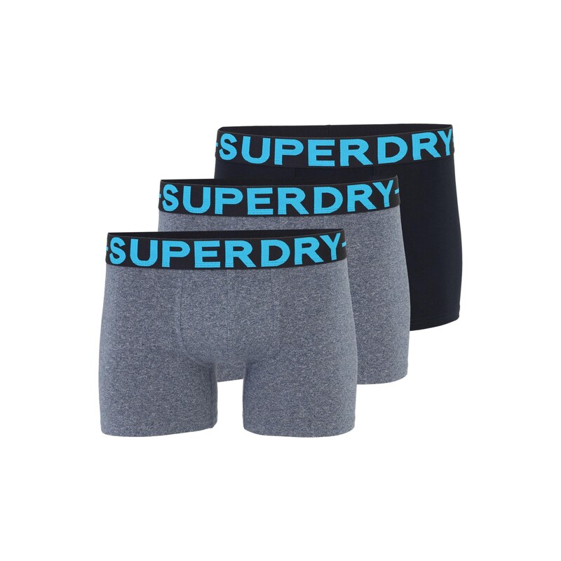 Superdry & Co Boxerky marine modrá / azurová / modrý melír