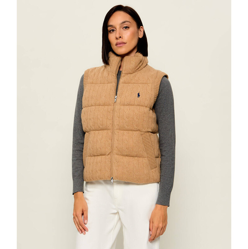 POLO RALPH LAUREN Vlněný vesta | regular fit | s příměsí kašmíru