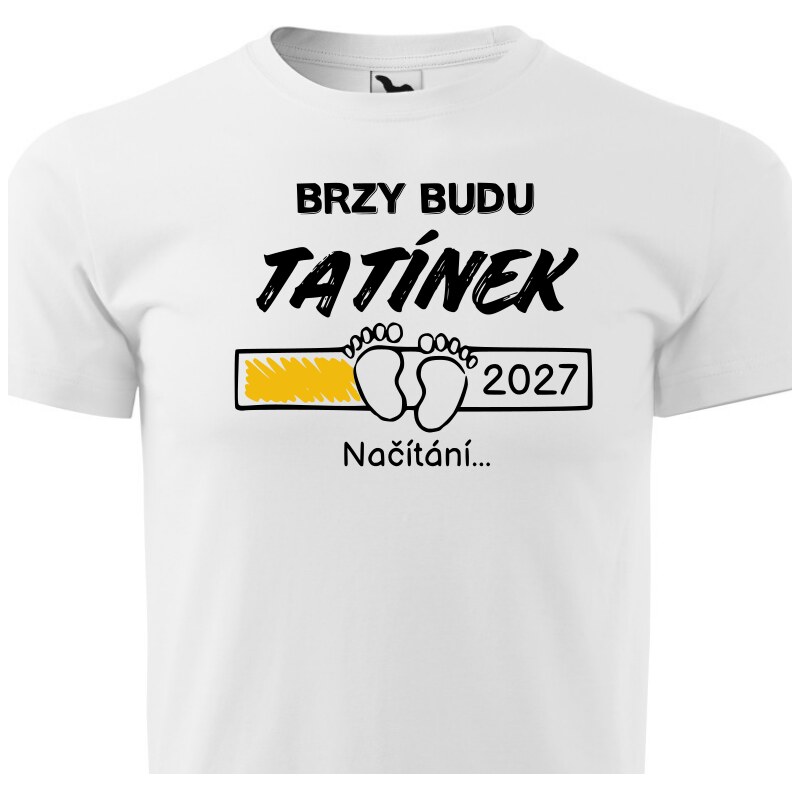 Fenomeno Pánské tričko Brzy budu tatínek - bílé
