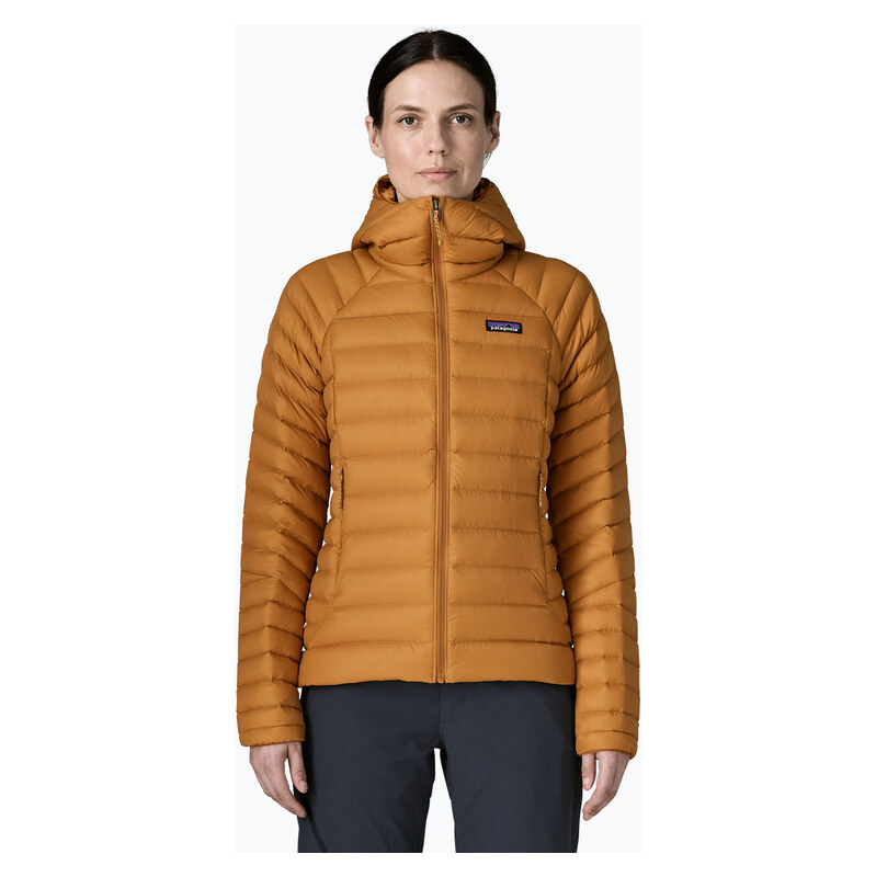 Dámská péřová bunda Patagonia Down Sweater Hoody cinnamon brown
