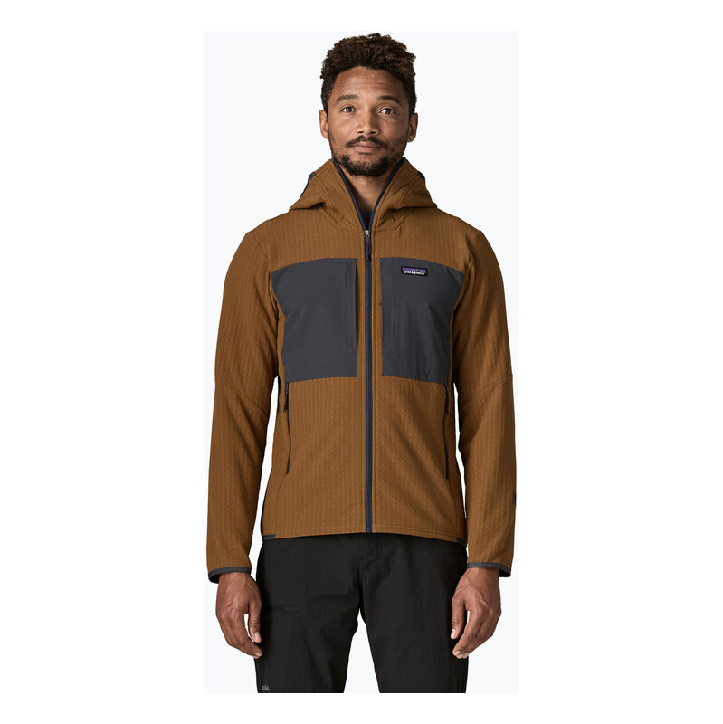 Pánská trekingová mikina Patagonia R2 TechFace Hoody deer brown
