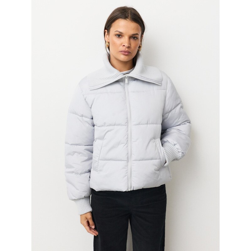 Sinsay - Prošívaná puffer bunda - šedá