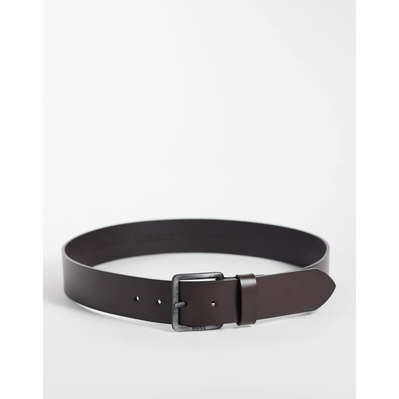 BOSS Bodywear BOSS Black Jeeko leather belt in brown