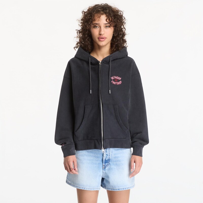 FTSHP Mikina Footshop x Oktagon Zip-Up Hoodie Black XS