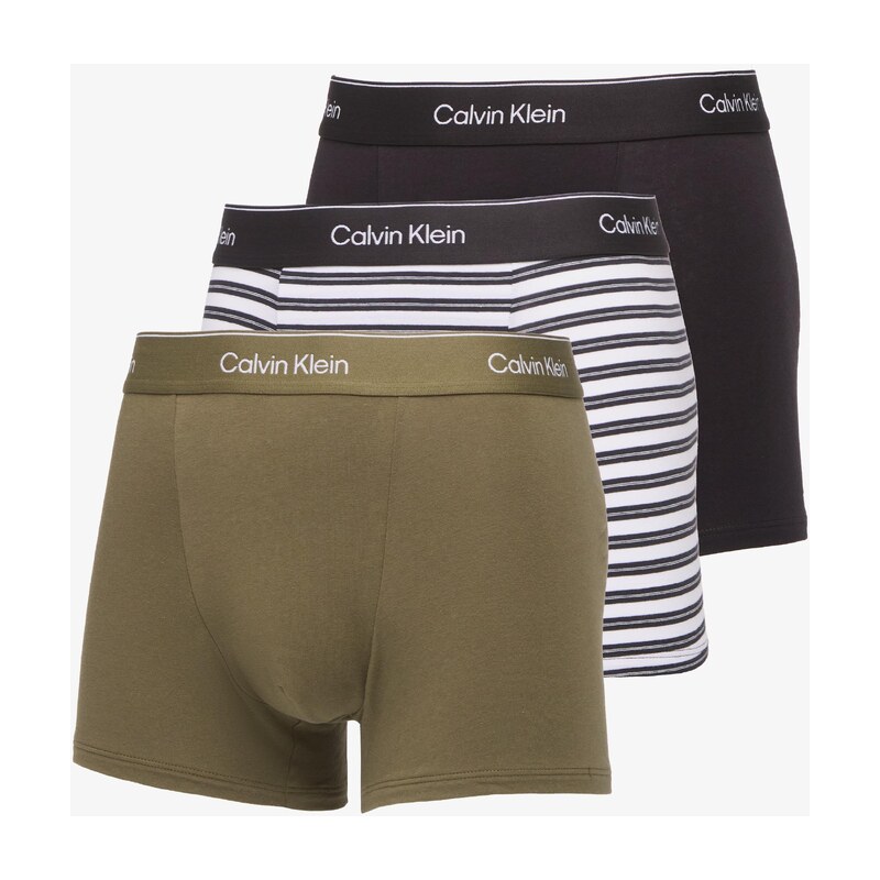 Boxerky Calvin Klein Relaxed Fit Trunk 3-Pack Black/ Olive L