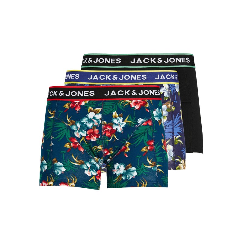 JACK & JONES Boxerky tmavě modrá / hnědá / černá / offwhite