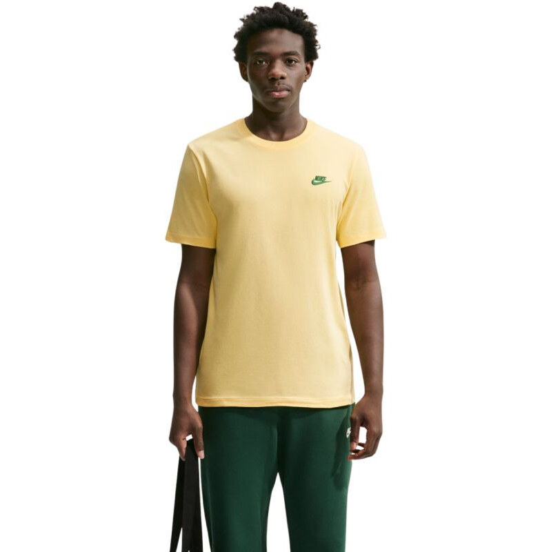 Pánské tričko Nike Club Tee, žluté, AR4997 723