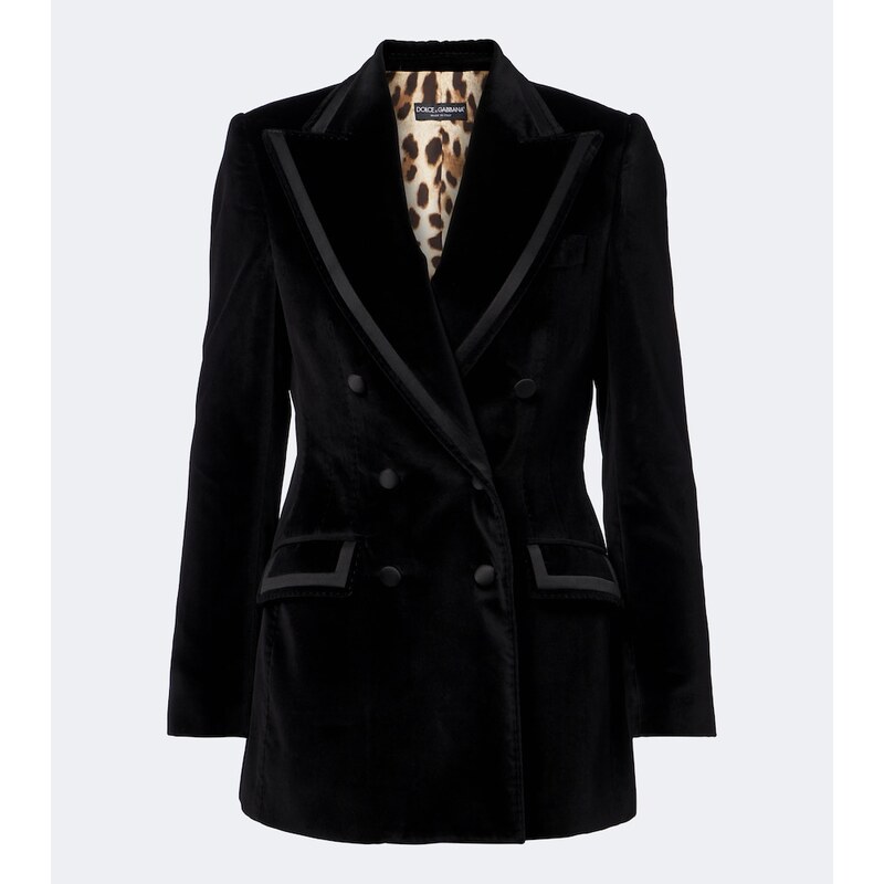 Dolce&Gabbana Cotton and silk-blend velvet blazer