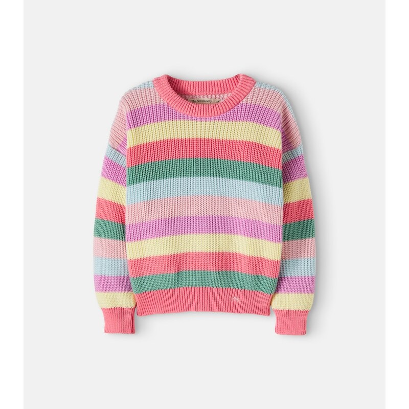 The New Society Canela striped cotton sweater