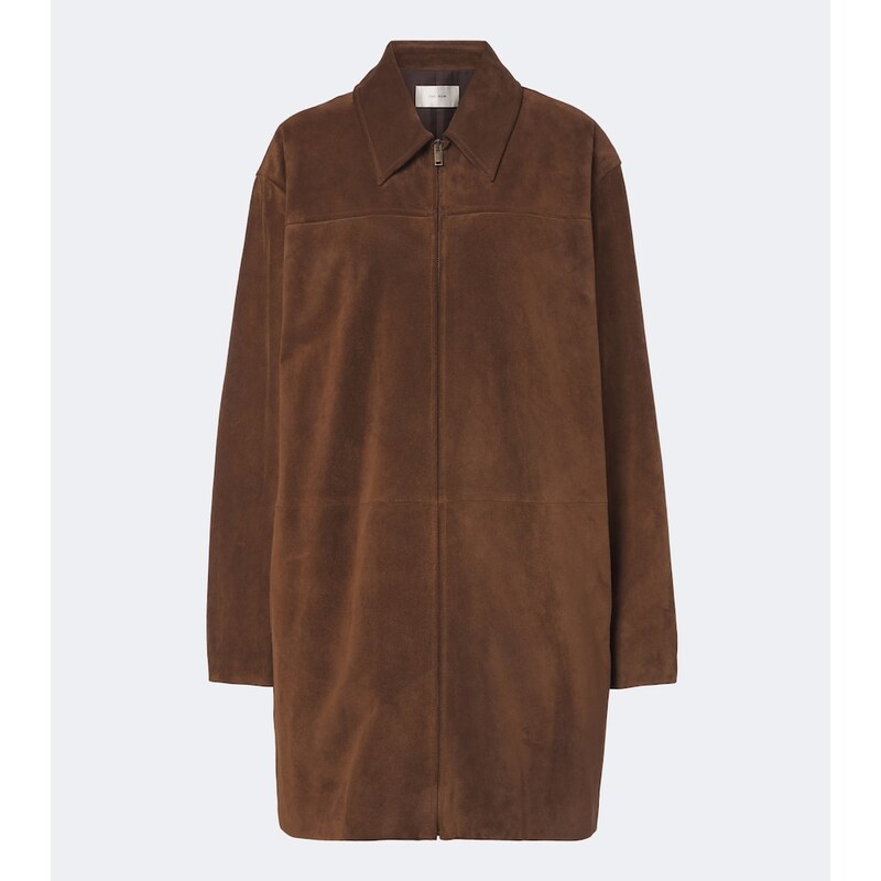 The Row Dakara suede coat