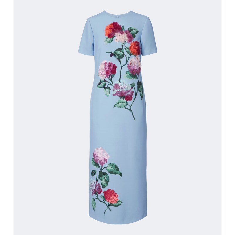 Carolina Herrera Embellished floral-appliqué midi dress