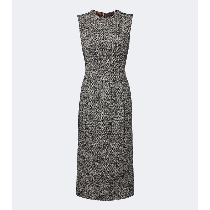 Dolce&Gabbana Wool and silk-blend tweed midi dress